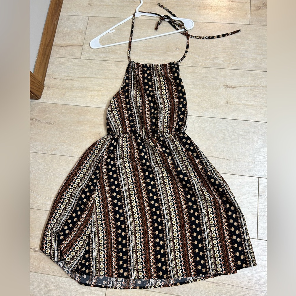 NWOT S Shein Patterned Halter Dress